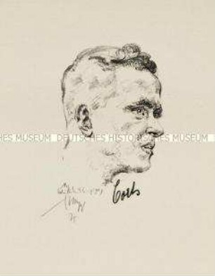 Bildnis des Sportlers Richard Corts
