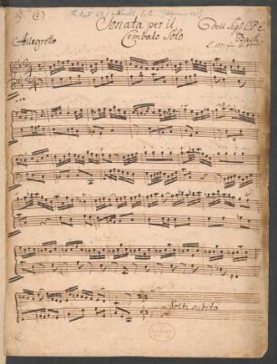 Sonaten; cemb; F-Dur; H 3; Wq 65/1