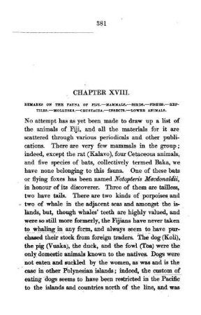 Remarks on the Fauna of Fiji. - Mammals. - Birds. - Fishes. - Reptiles. - Mollusks. - Crustacea. - Insects. - Lower Animals
