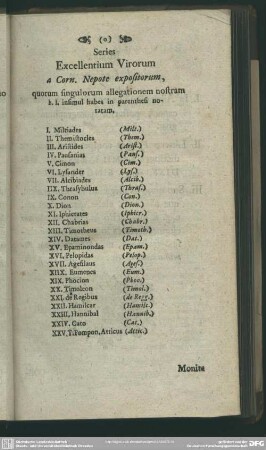 Series Excellentium Virorum a Corn. Nepote expositorum, ...