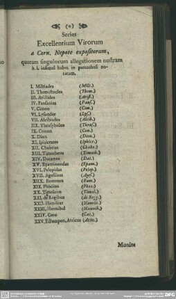 Series Excellentium Virorum a Corn. Nepote expositorum, ...