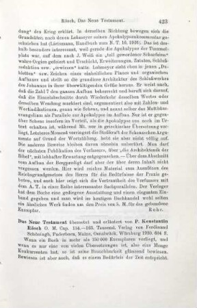 423-424 [Rezension] Das Neue Testament