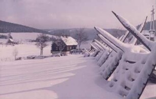 Erzgebirge. Verschneite Landschaft