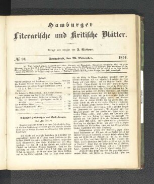 No. 94. 25. November 1854