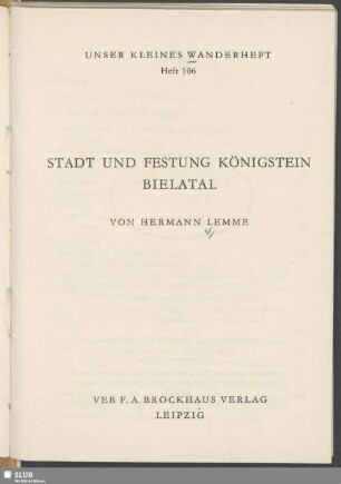Stadt und Festung Königstein, Bielatal