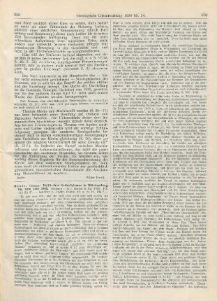 569-571 [Rezension] Bauer, Clemens, Politischer Katholizismus in Württemberg bis zum Jahr 1848