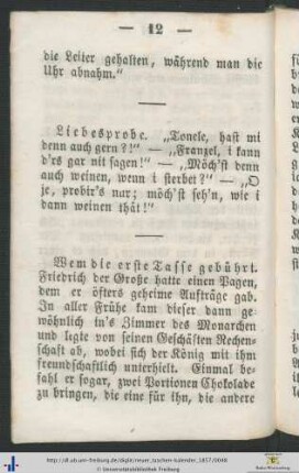 Liebesprobe.