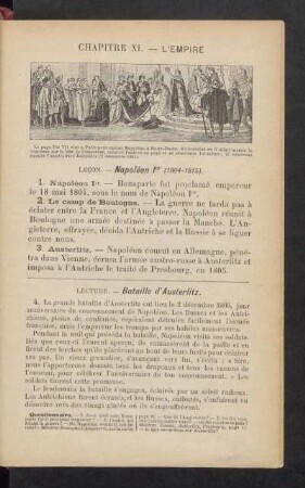 Chapitre XI. - L'Empire