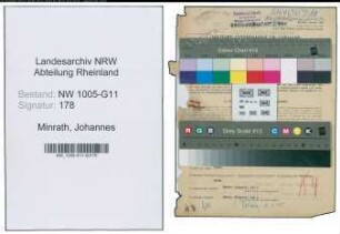 Entnazifizierung Johannes Minrath , geb. 21.06.1910 (Prokurist)