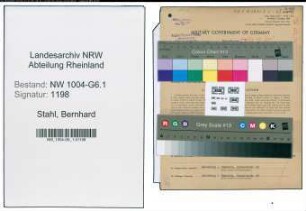 Entnazifizierung Bernhard Stahl , geb. 17.04.1890 (Bueroangestellter)