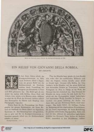 Ein Relief von Giovanni della Robbia