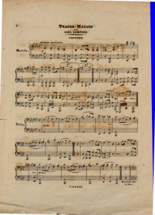Trauer-Marsch : für d. Pianoforte zu 4 Hdn. ; op. 40