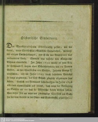 Historische Einleitung