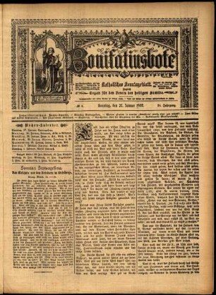 Erste Ausgabe vom Sonntag, den 27. Januar 1907.
