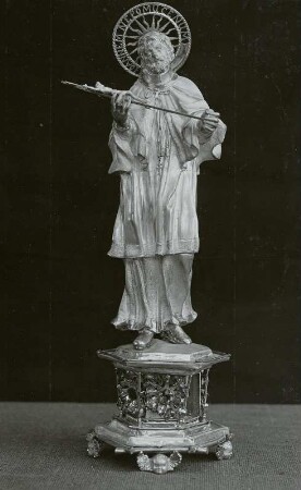 Reliquiar in Gestalt einer Statue des heiligen Nepomuk