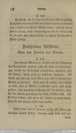 Funfzehnter Abschnitt. Von den Feinden der Bienen