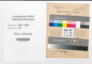 Entnazifizierung Johannes Oprei , geb. 11.06.1921 (Hilfsarbeiter)