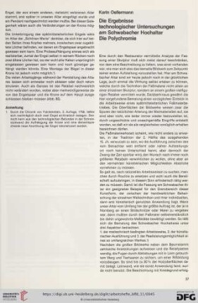 Die Ergebnisse technologischer Untersuchung am Schwabacher Hochaltar, Die Polychromie