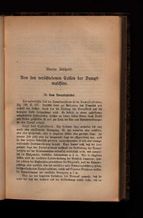 Vierter Abschnitt. Von den verschiedenen Teilen der Dampfmaschine.