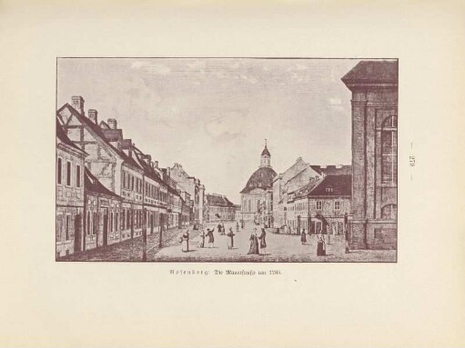 Die Mauerstraße um 1780