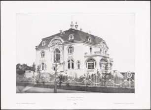 Villa Stübelallee, Dresden: Ansicht (aus: Moderne Neubauten, 4.Jg., 1898ff, hrsg. W. Kick)