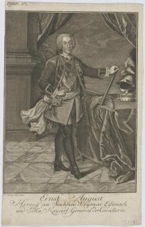 Bildnis des Ernst August Herzog zu Sachsen Weymar, Eisenach und Jena