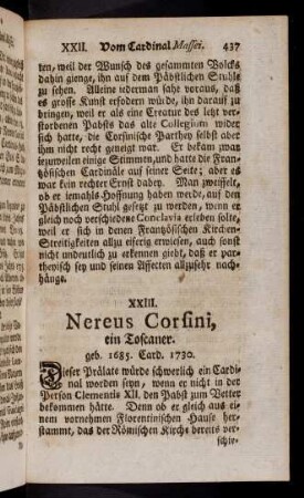 437-447, Dieser Praelate wuerde schwerlich ein Cardinal ...