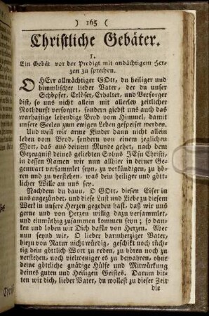 Christliche Gebäter.