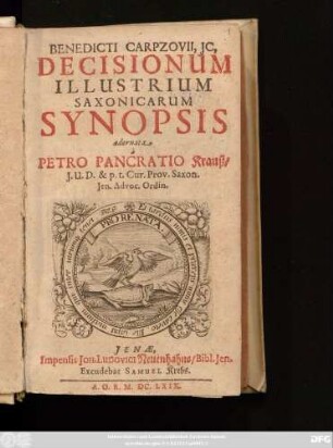 Benedicti Carpzovii, IC, Decisionum Illustrium Saxonicarum Synopsis