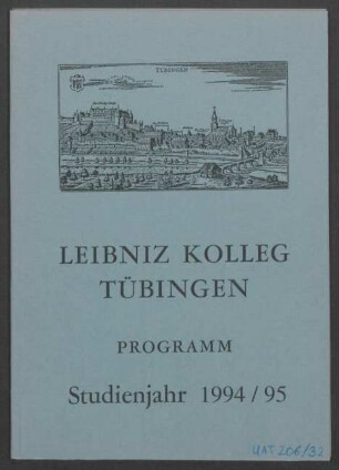 Studienprogramm Studienjahr 1994/95