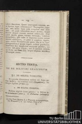 Sectio tertia. De re militari Graecorum.