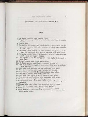 Osservazioni Meteorologiche del Gennaro 1878.