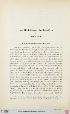 16: Aus Heidelberger Handschriften