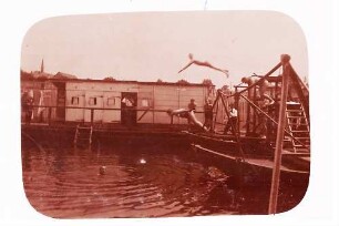 Ansicht der Schwimmanstalt Schadow