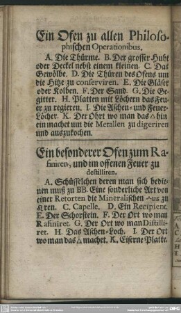 Ein Ofen zu allen Philosophischen Operationibus