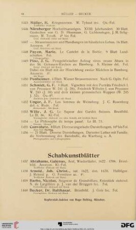 Schabkunstblätter (Nr. 1457 - 1645)