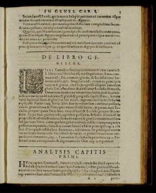 Analysis Capitis Primi [-] Capitis X Analysis