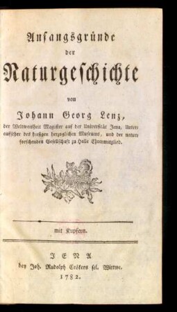 Anfangsgründe der Naturgeschichte