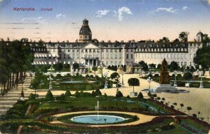 Postkartensammlung Weis mit Ansichten Karlsruhes. Schloss