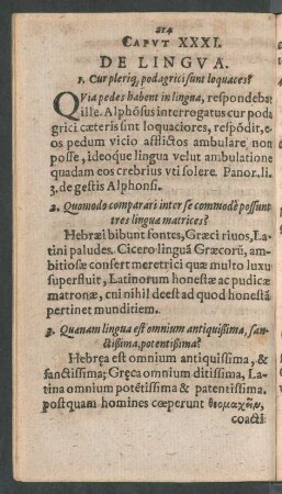 Caput XXXI. De Lingua.