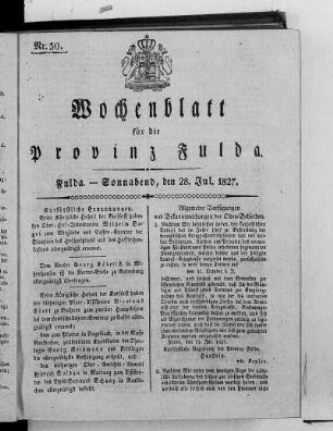 Nr. 30, Ausgabe vom 28. Juli 1827