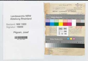 Entnazifizierung Josef Pilgram, geb. 25.03.1889 (Staedt.Arbeiter)