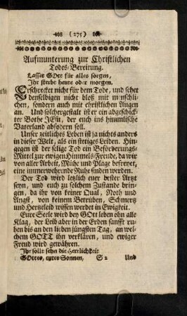 275-277, Aufmunterung zur Christlichen Todes-Bereitung