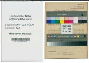 Entnazifizierung Heinrich Hartmeyer , geb. 14.01.1886 (Baumeister)