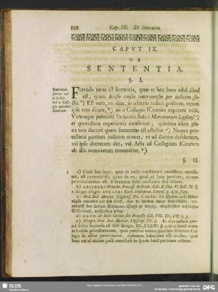 Caput IX. De Sententia