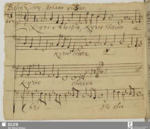[Groh, Johann:] Missa