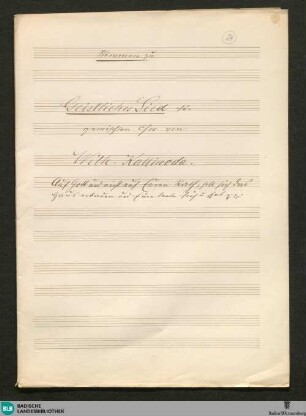 Auf Gott und nicht auf euren Rat - WK Mus.Ms. 24 : Coro