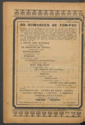 Os romances de Fon-Fon