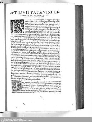 T. Livii Patavini Historiarum Ab Urbe Condita Decadis Primae