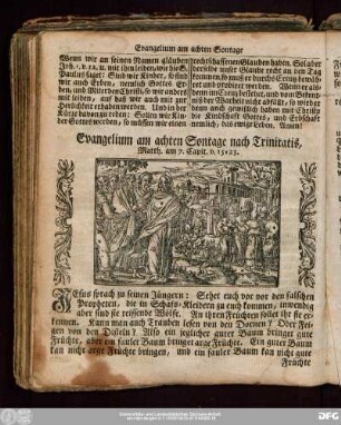 Evangelium am achten Sontage nach Trinitatis, Matth. am 7. Capit. v. 15-23.
